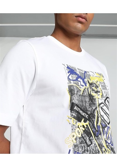 Puma Graphics Photoprint Tee Erkek Beyaz Tişört - 683213 02 Beyaz