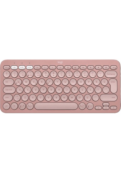 Logitech K380s Çakıl Tuşlu Bluetooth Klavye Pembe