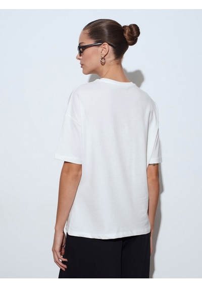 3683 Basic T-Shirt-Ekru
