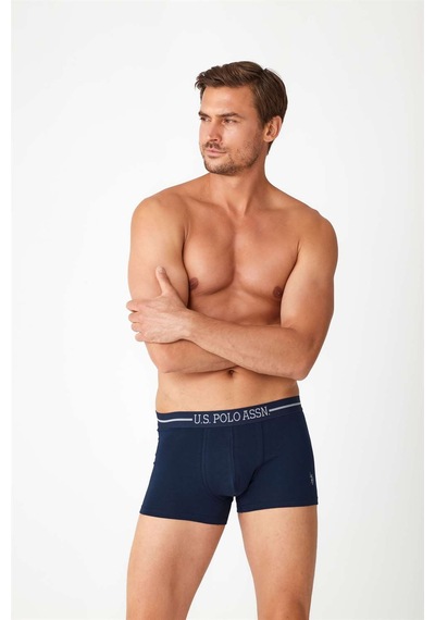 U.s. Polo Assn. Erkek Lacivert - Gri Melanj 2 Li Boxer Lacivert