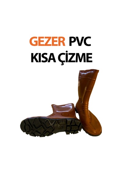 Gezer Krep Kısa Çizme Siyah Tabanlı