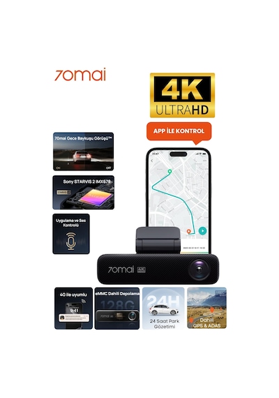 70mai Dash Cam 4k M800 Ön Kamera