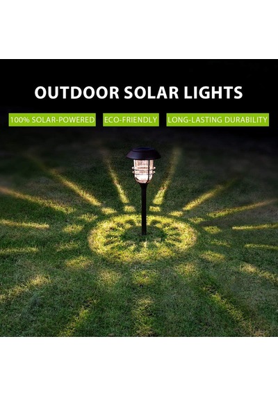 6'Lı Saplamalı Güneş Enerjili Su Geçirmez Solar Sokak. Yol. Çim.