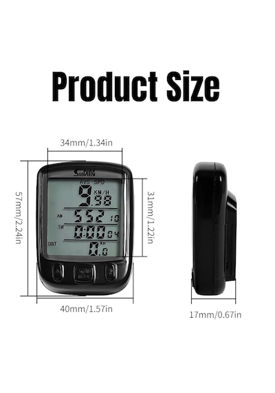 Monozone Km Sayacı Işıklı Lcd Ekran Çok Fonksiyonlu Hızgöstergesi Siyah