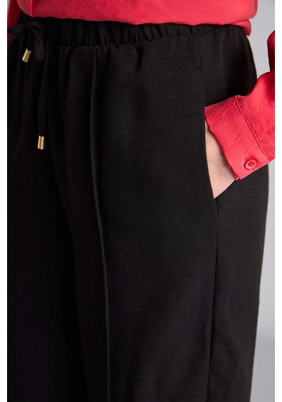 Defacto Regular Fıt Aerobin Wide Leg Pantolon H3223ax26aubk81 Siyah-bk81