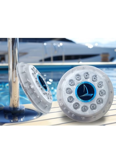 Tekne Su Altı Lambası. Beyaz Işık. 12 Led. 12/24v. Yuvarlak