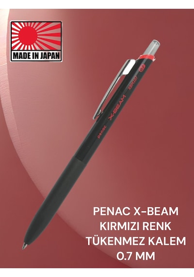 Penac X-beam Tükenmez Kalem 0.7 Mm Basmalı Kırmızı