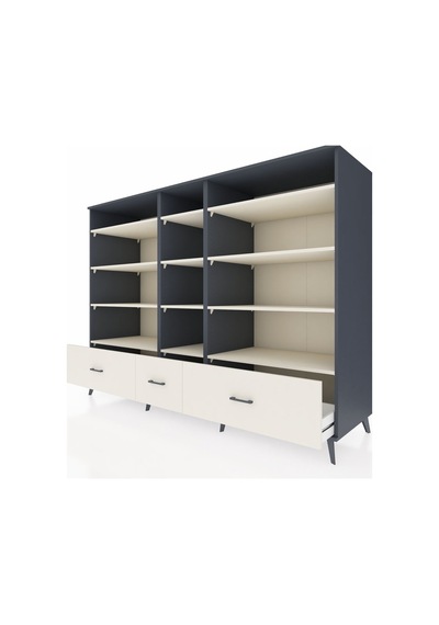 Kronos Dolap 12 Raflı 3 Çekmeceli 220x59x163 Antrasit-aytaşı Antrasit-aytaşı Kronos Dolap 12 Raflı 3 Çekmeceli 220x59x163 Antrasit-aytaşı Antrasit-aytaşı