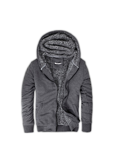 Buratti Içi Kürklü Kapüşonlu  Slim Fit Erkek Sweat 575708 Antrasit