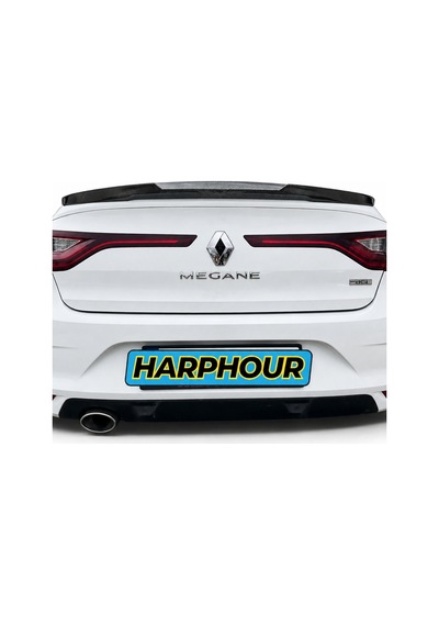 Renault Megane 4 Sedan Uyumlu Bagaj Üstü M4 Karbon Görünüm Spoiler Yarasa İthal Abs Plastik