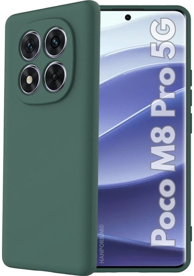 Poco M8 Pro 5g Uyumlu Silikon Kılıf - Pastel Renk Tonu Kamera Korumalı Esnek Kapak - Yeşil