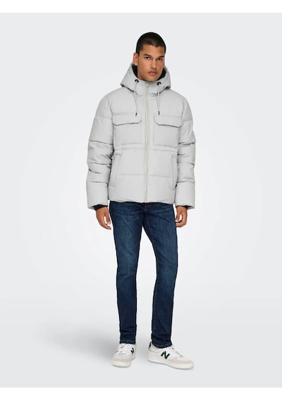 Only & Sons Onselıjah Pckt. Hood Jacket Otw Noos A.gri 22029661 Cok Renklı
