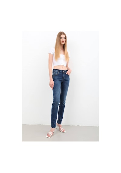Kadın Likralı Slim Jean Pantolon Mavi 001