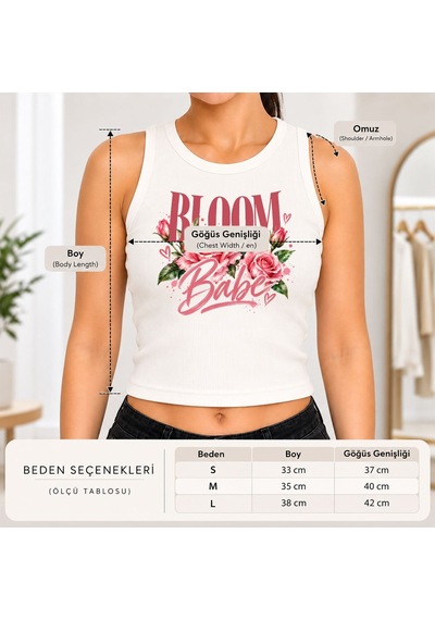 Bk Gift Sıfır Kol Fitilli Crop Bluz - Esnek Likralı Günlük Crop-3 Beyaz