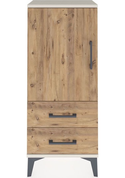 Arges Komodin 2 Raflı 2 Çekmeceli Tek Kapaklı 44x30x106 Aytaş... Aytaşı