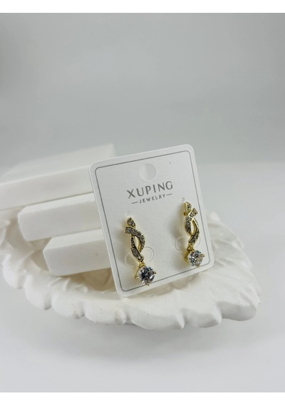 Zirkon Taşlı Pirinç Zirkon Küpe - Kp00322 Çok renkli