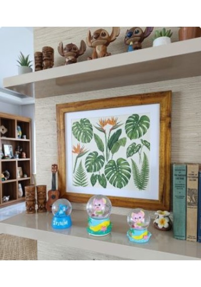 9cm-6cm Işıklı Pembe Ve Mavi Renk Ve Sarı Altlık 11cm X7 Cm Pilli Pembe Işıklı Hediyelik-dekoratif 3 Lü Stitch Kar Küresi 1