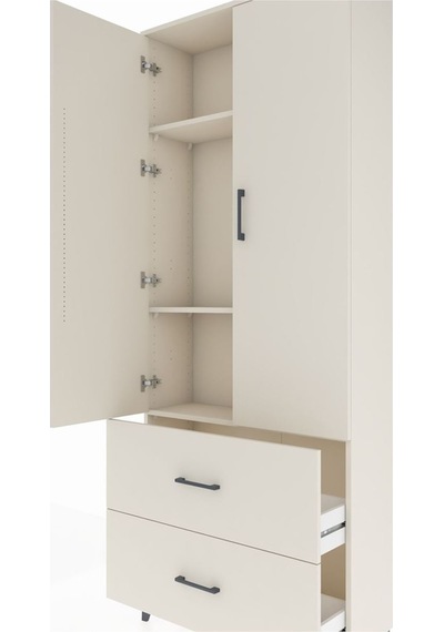 Arges Dolap 3 Raflı 2 Çekmeceli 2 Kapaklı 88x30x221 Aytaşı-ay... Aytaşı