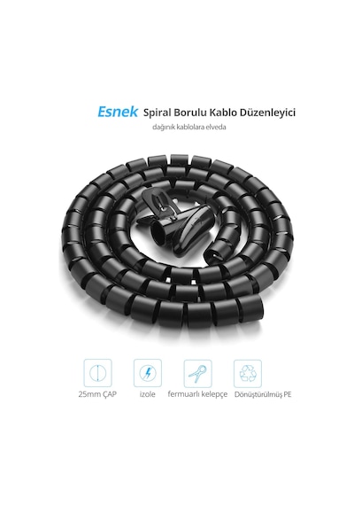 Ugreen Kablo Koruyucu Ve Düzenleyici Spiral, 5 Metre, 30820
