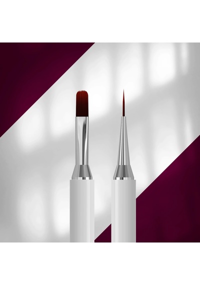 Staleks Exclusive Çift Uçlu Sentetik Nail Art Jel Liner Fırçası 11-12mm Manyetik Kapaklı Nbx-06/11