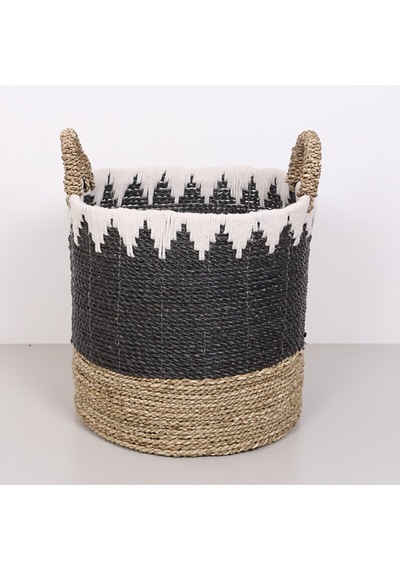 Çeşme 36x35x43 Cm. Muz Lifi El Yapımı Sepet L Mix