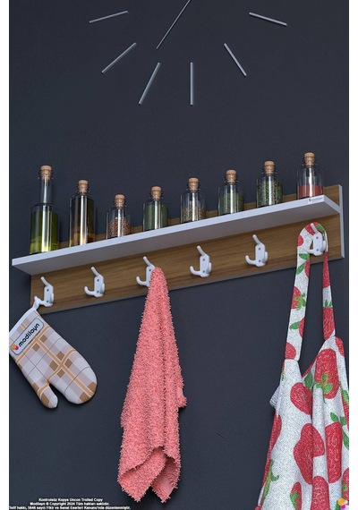 Kedi 18 Kancalı Mutfak Askısı 3'lü Set 76,4x19 Cm - Şık Tasarım, Çok Amaçlı Düzenleyici Ve Yer Tasarrufu Kahverengi Kedi 18 Kancalı Mutfak Askısı 3'lü Set 76,4x19 Cm - Şık Tasarım, Çok Amaçlı Düzenleyici Ve Yer Tasarrufu Kahverengi