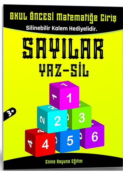 Okul Öncesi Matematiğe Giriş Sayılar Yaz-sil Kitabı