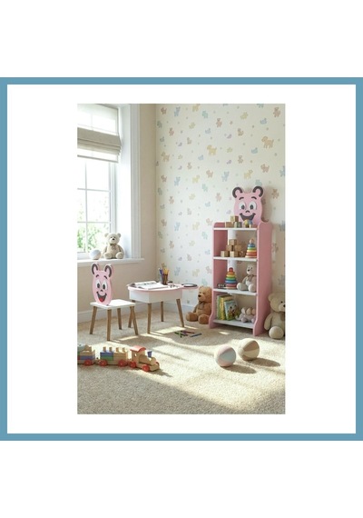 Bezos Happy Face Çocuk Mobilya Seti Pembe Mbt06
