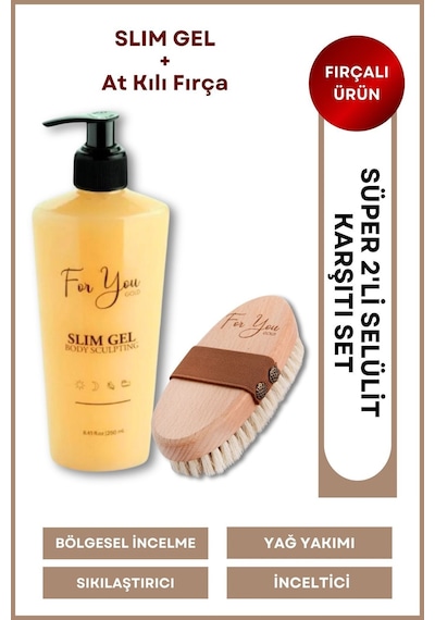 Slim Jel Inceltici-sıkılaştırıcı-bölgesel Incelme-çatlak Ve Selülit Krem-at Kılı Fırçası