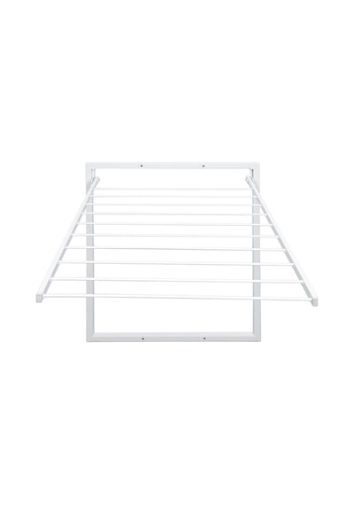 Duvara Monte Katlanabilir Ergonomik Çamaşır Havlu Kurutma Askılık 11 Paslanmaz Çelik Çubuk 70x60 Cm Beyaz