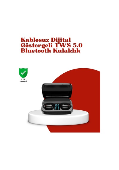 Dokunmatik Kontrollü Abs Malzemeli Bluetooth Kulaklık + Yüksek Kapasiteli Kutu Mh-hs9999-9338
