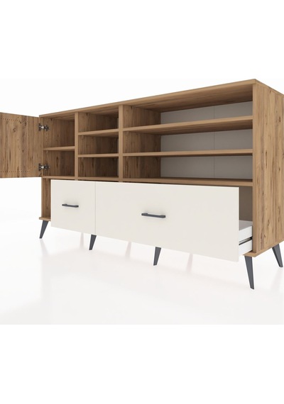 Kronos Konsol 8 Raflı 2 Çekmeceli Tek Kapaklı 176x59x99 Çam-çam/ Çam-çam/aytaşı Kronos Konsol 8 Raflı 2 Çekmeceli Tek Kapaklı 176x59x99 Çam-çam/ Çam-çam/aytaşı