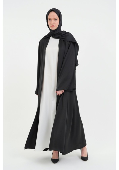 Şakika Kadın Aysaha Abaya Ferace & Şal-145cm Siyah