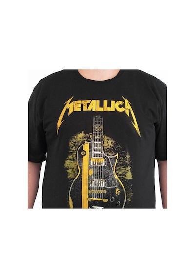 Bant Giyim - Metallica Gitar 4xl Büyük Beden Erkek Tişört Siyah