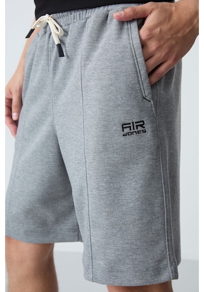 Air Jones Tommy Life Gri Melanj Pamuklu Kalın Yumuşak Dokulu Standart Fit Basic Erkek Şort - 81277 GRI MELANJ Air Jones Tommy Life Gri Melanj Pamuklu Kalın Yumuşak Dokulu Standart Fit Basic Erkek Şort - 81277 GRI MELANJ