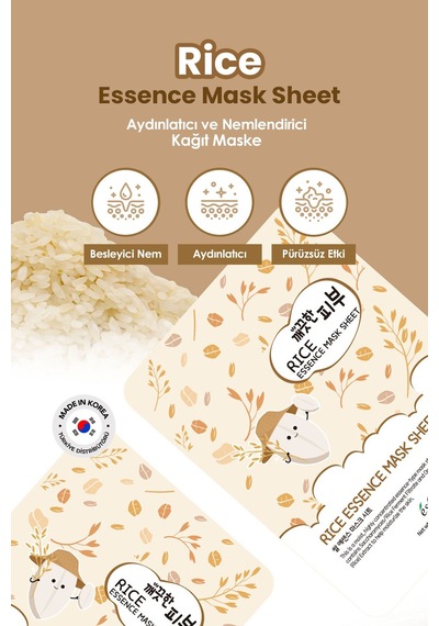 Esfolio Kore Pirinç Maskesi Esfolio Rice Essence Sheet Mask Aydınlatıcı Kağıt Maske