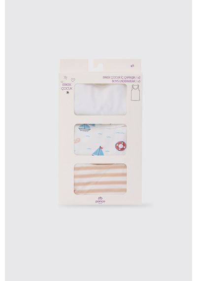 Panço Erkek Çocuk 3'lü Atlet Seti 2612bk14005 Çok Renkli