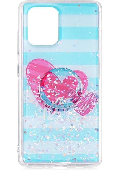 Galaxy Uyumlu S10 Lite Galaxy Uyumlu A91 Kılıf Pop Soket Renkli Vale Silikon
