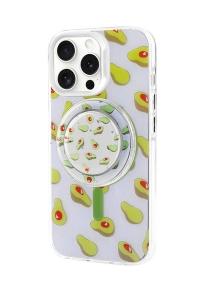 Apple Uyumlu iPhone 15 Pro Max Kılıf M-safe Şarj Özellikli Tak-çıkar Pop Soketli Zore Tiktok Kapak Yeşil