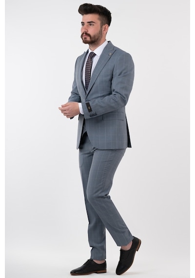 Sir Yelekli Takım Elbise (434102168) Açık Mavi