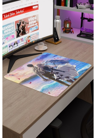 Violet Evergarden Anime V2 - 48x40 Xl Gaming Kauçuk Kaymaz Taban Mouse Pad Fare Altlığı