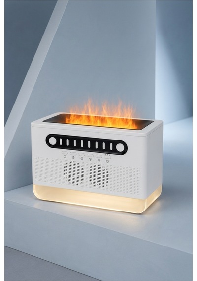 8 Farklı Doğa Sesli Hava Nemlendirici Bluetooth Hoparlör Difüzörlü Aromaterapi Rgb Gece Lambası Beyaz - 925018829