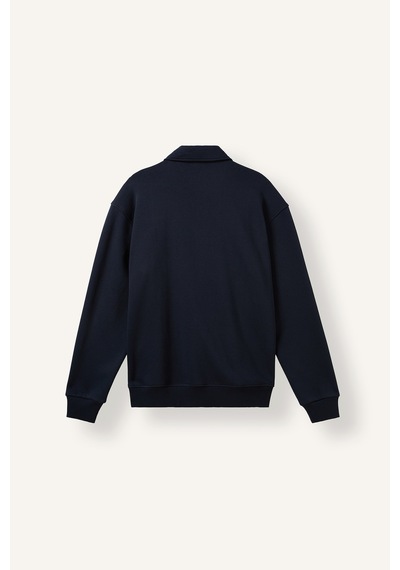 Defacto Pamuklu Regular Fıt Polo Yaka Kalın Kumaş Sweatshirt H1833ax26aunv82 Lacivert-nv82