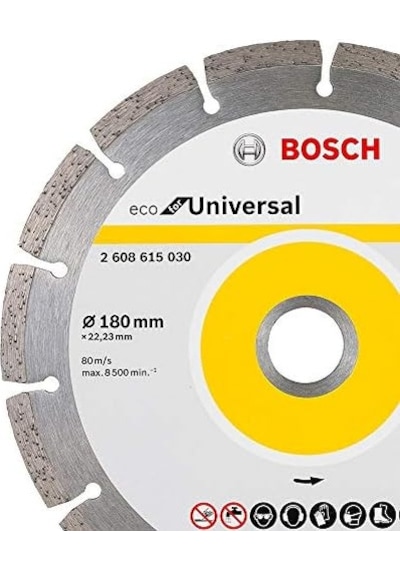 Professional Accessories Eco For Universal Segmanlı Elmas Kesme Diski 180 22,23 Mm-kilit Somunlu Geniş Avuç Taşlama Makineleri İçin