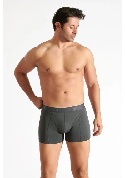 Hepsine Rakip 5 Li Tutku Pamuklu Likralı Elastan Erkek Boxer 0114 Füme