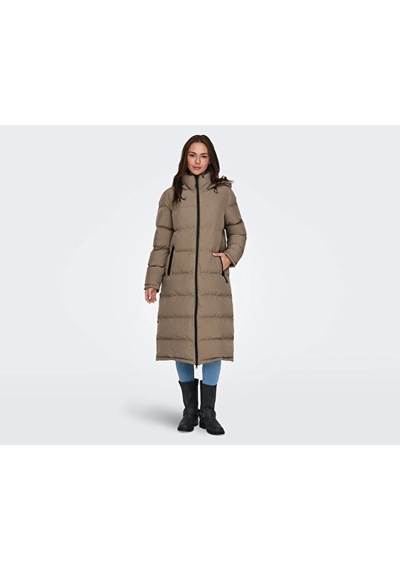 Only Onlpaula Premium Puffer Kadın Günlük Mont 15326655-walnut Krem