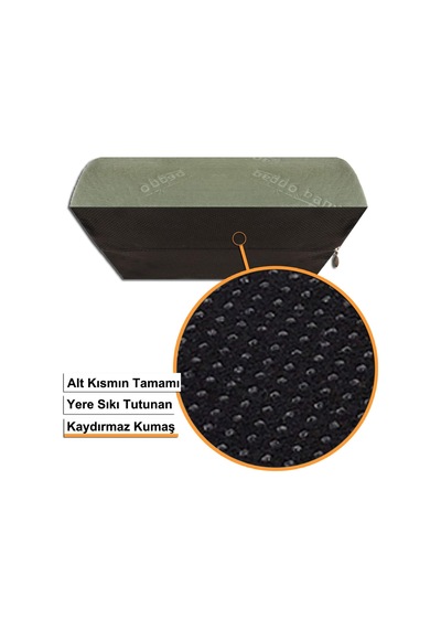 Bambu Serisi Masa Altı Ayaklık Yastık Haki Renk Çok Renkli