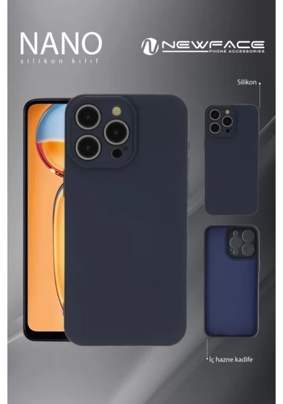 Newface Apple İphone 16 Pro Max Kılıf Nano İçi Kadife Silikon - Kırmızı