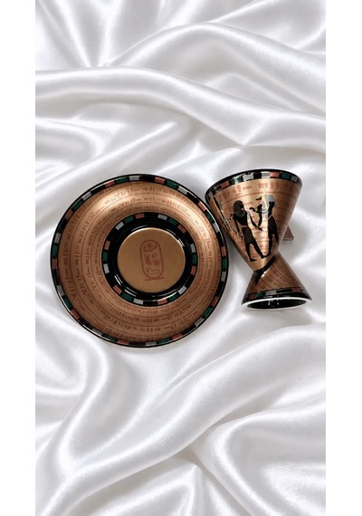 Antik Mısır Firavun Desenli Çift Yönlü Kahve Fincan Seti Gold Siyah Detaylı - Single Shot Duble Boyutlu Altın - Siyah Antik Mısır Firavun Desenli Çift Yönlü Kahve Fincan Seti Gold Siyah Detaylı - Single Shot Duble Boyutlu Altın - Siyah