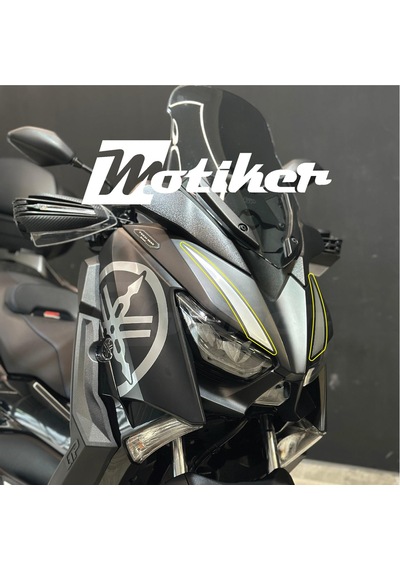 Yamaha 2017-2022 Model Uyumlu Sticker Modeli Gümüş Gri Ön Kafa Çift Çizgi